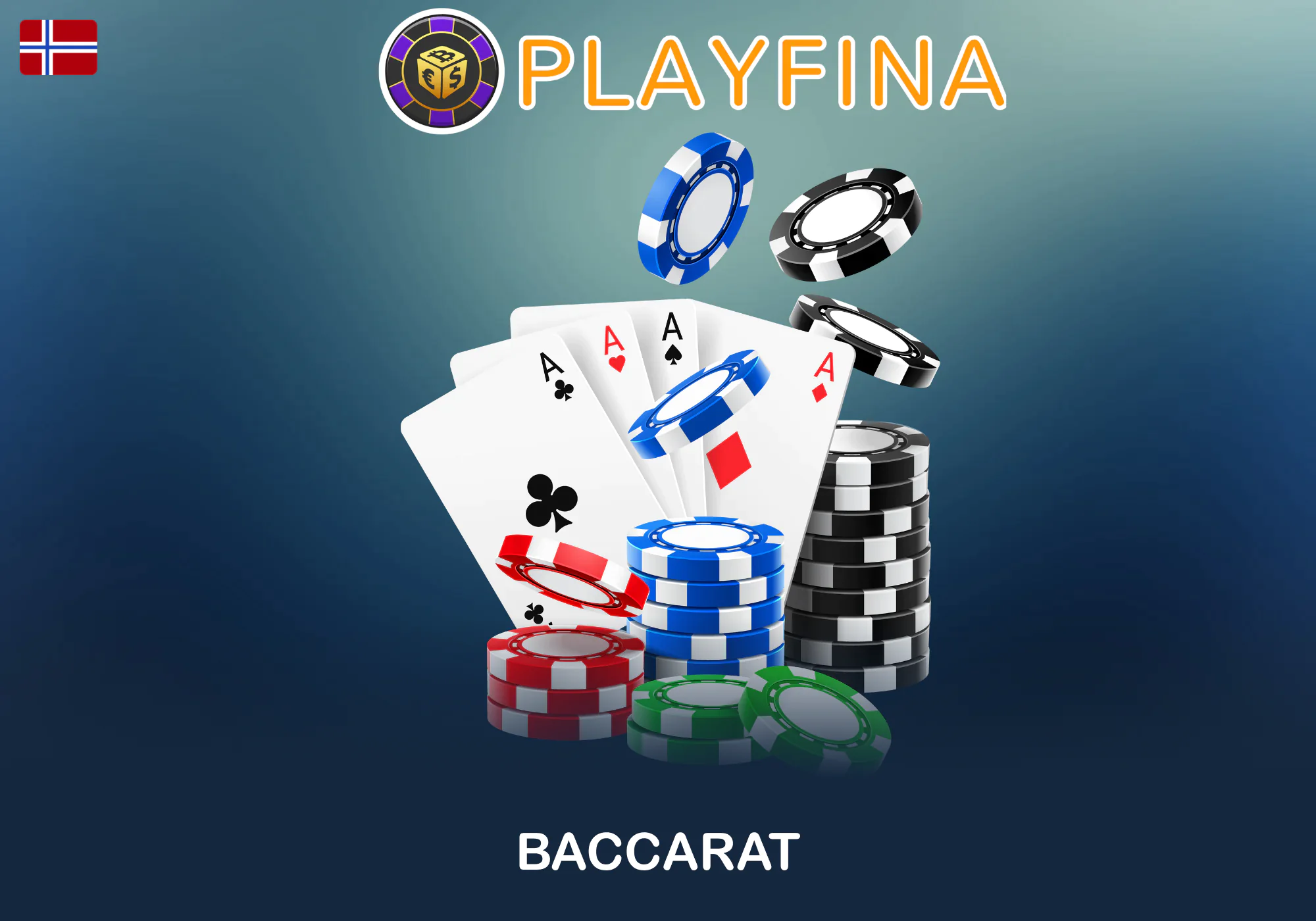 Baccarat-spill tilgjengelig hos Playfina Norge