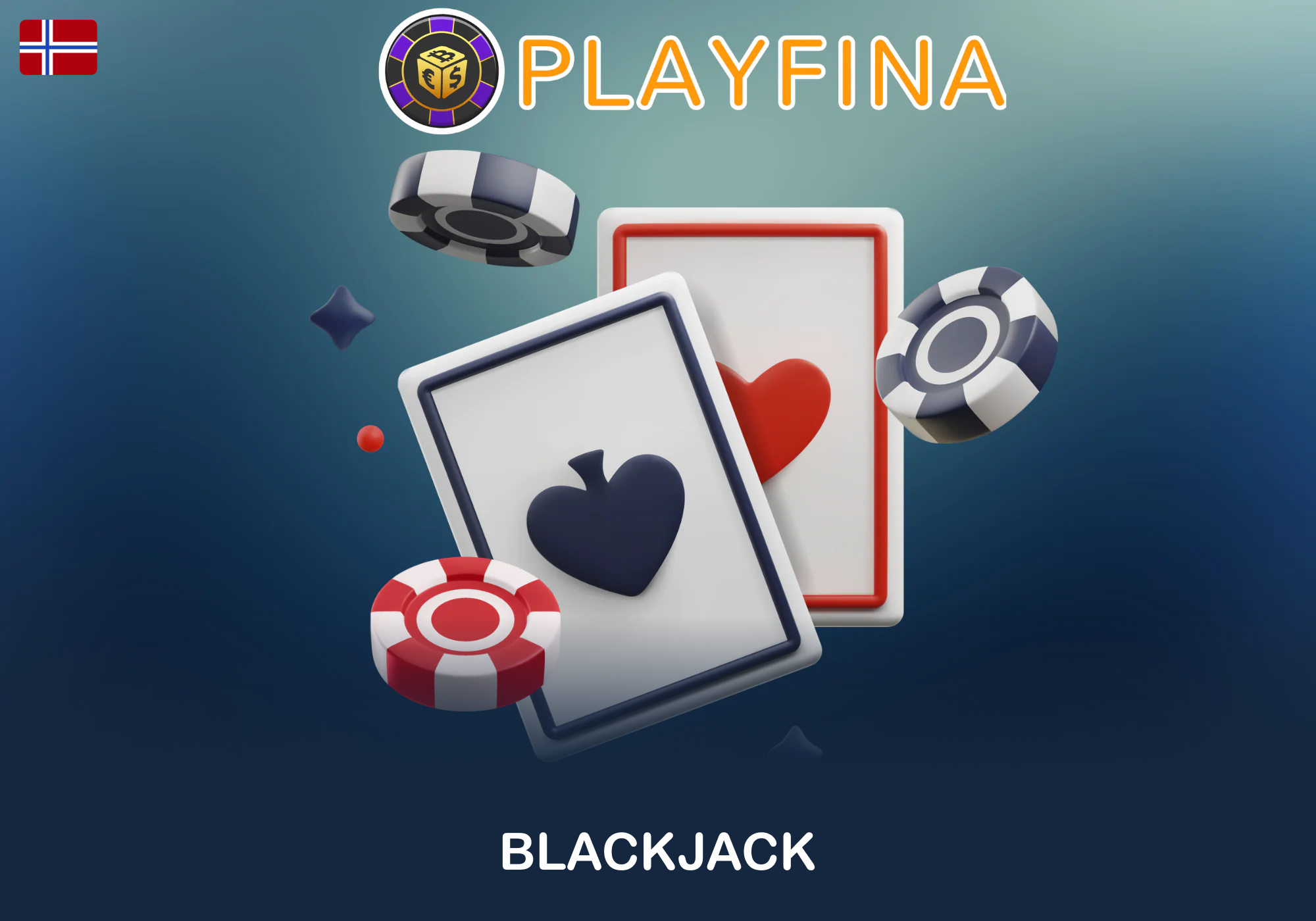 Blackjack-spill for norske spillere hos Playfina