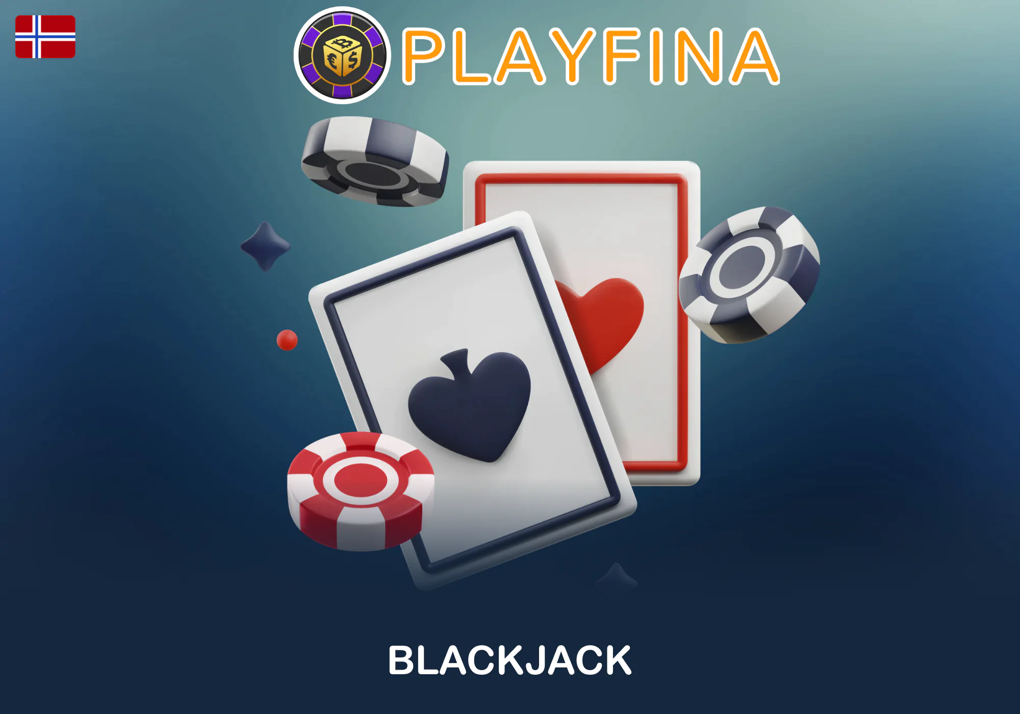 Blackjack-spill for norske spillere hos Playfina