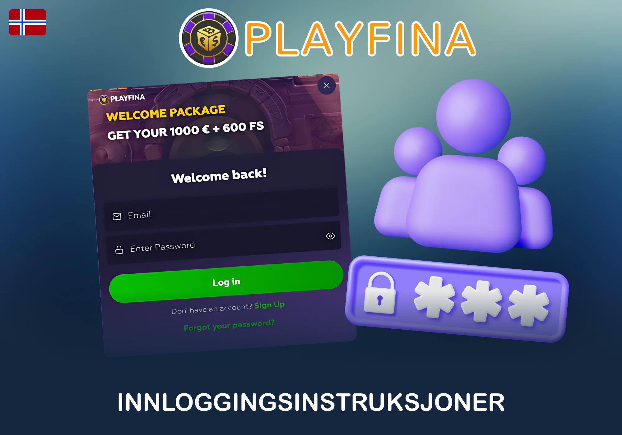 Innloggingsalternativer for Playfina-brukere i Norge