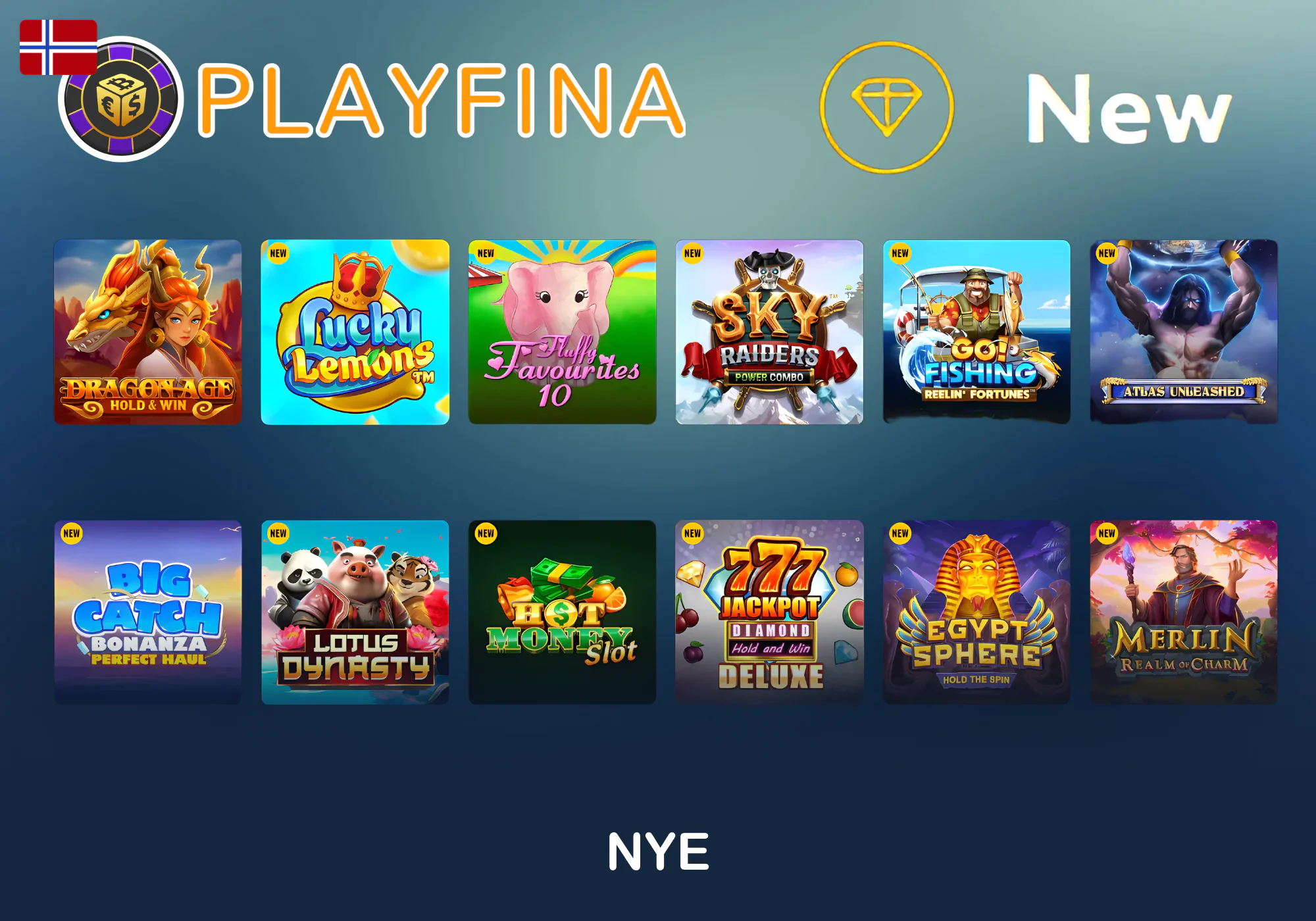 Nye spill lansert hos Playfina for Norge