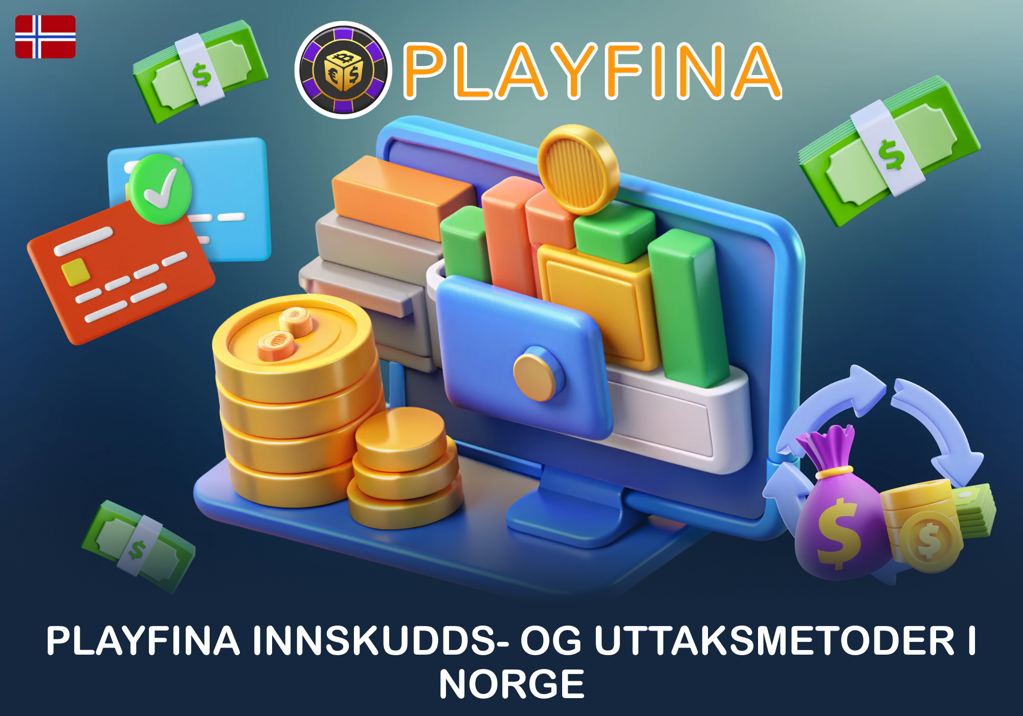 Populære betalingsmetoder hos Playfina for norske brukere